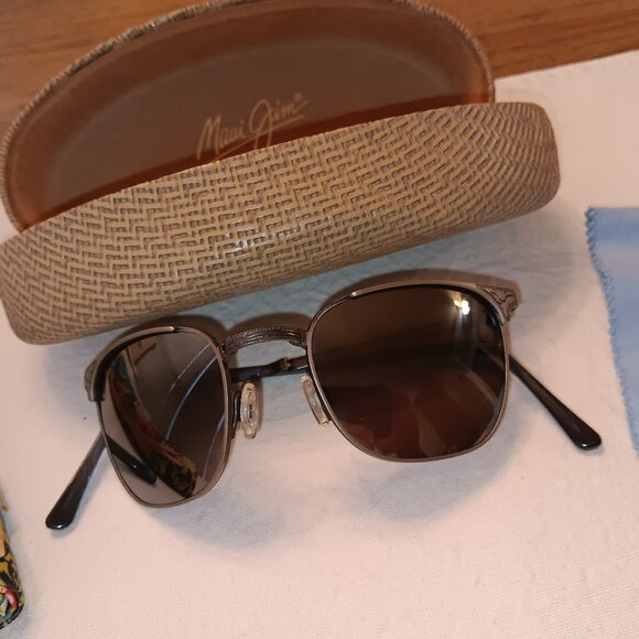 Maui Jim Stillwater Folding Sunglasses MJ706-16C Men's Brown 52-20-145 - Picture 1 of 10